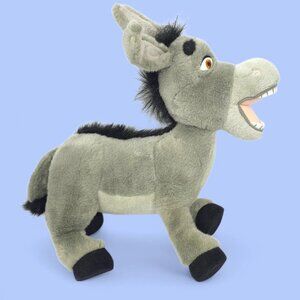 Vtg Universal Studios Shrek 4-D DONKEY Grey Plush 2005 DreamWorks Park